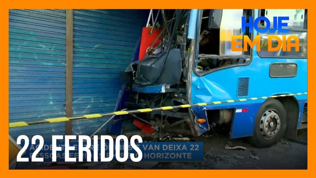 Acidente entre ônibus e van deixa 22 feridos em Belo Horizonte