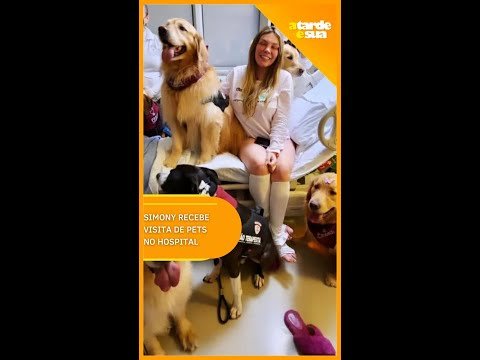 Simony recebe visita de pets em hospital durante tratamento contra câncer #shorts
