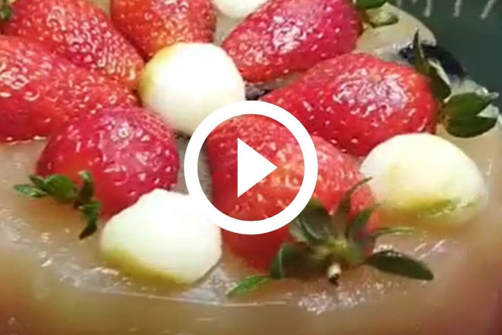 Receita chocante de colágeno com frutas para pele sem rugas