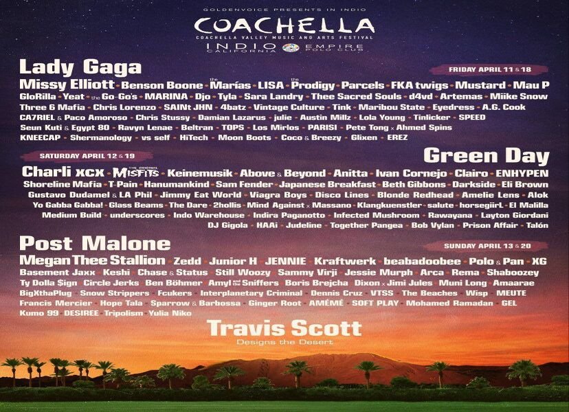 Coachella 2025 divulga line-up completo